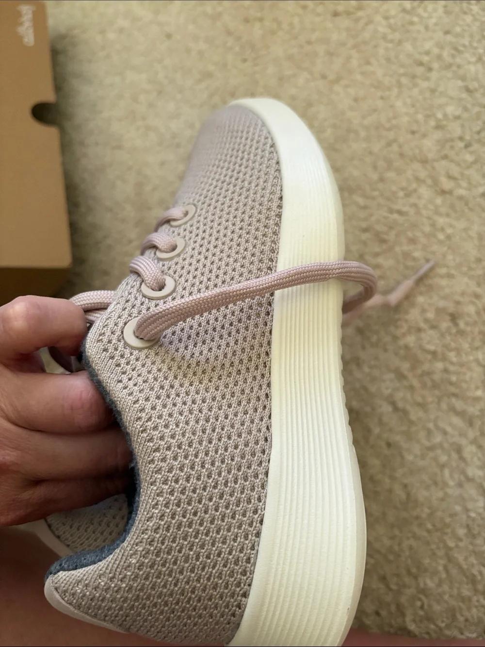 allbirds Women’s tree runner  Knit Sneakers — Rugged beige